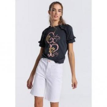 Bermuda Tejana Caja Alta Blanco de Lois Jeans