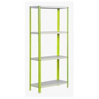Estantería SimonHome Classic Plus 4/300 Verde/Blanco - G02100204161034 - Simon Rack, Estantería con tornillos para casa Homeclassic 4 estantes, dimensiones 1600x1000x300