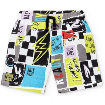 Tuc Tuc Bermuda de niño con estampado de carreras y cordón de ajuste