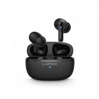 Lamax Clips1 Play Wireless In-Ear Headphones with Bluetooth, USB Type-C, Call/Music Functionality, Black