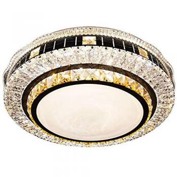 Plafón LED de cristal de vidrio Ø50cm con 3 colores (3000K / 4000K / 6000K), lámpara de techo decorativa lujosa, temperatura regulable