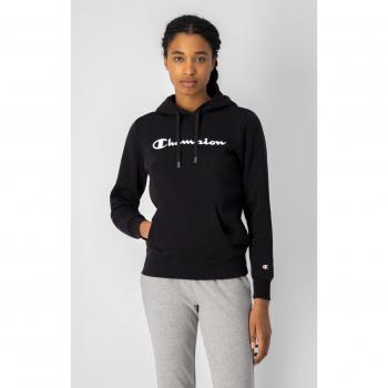 Sudadera con capucha Champion para mujer - negra - talla S - 70% algodón, 30% poliéster
