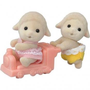 Sylvanian Families 5621 Gemelos Oveja con Trenecito Conectable