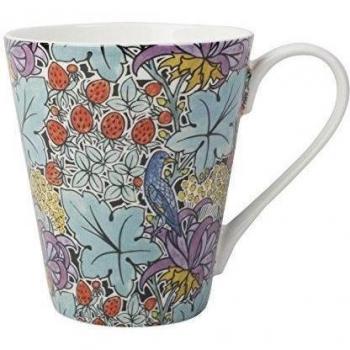 V&A VOYSEY Bird and Strawberry Fine Bone China MUG In Gift Box
