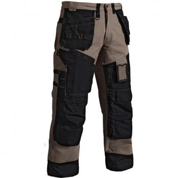 Pantalón de Trabajo Blaklader X1500 de Algodón Canvas Beige y Negro