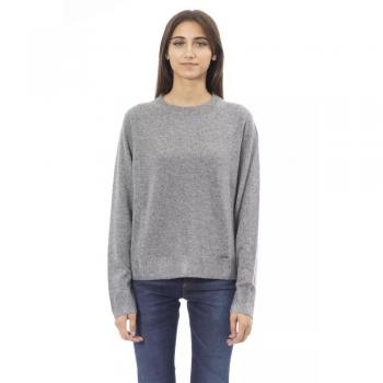 Baldinini Trend Gray Wool Sweater - M