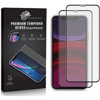 Onclicktrade Protector de Pantalla Compatible Apple iPhone 11 y XR Protección de Bordes, Vidrio Templado, 2 Unidades