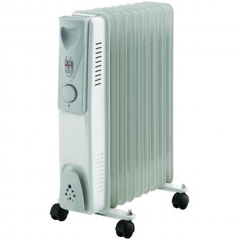 Radiador de Aceite Warm Tech 2000W - 9 Elementos, 3 Niveles de Calor, Termostato Ajustable, Para Habitaciones hasta 30 m³
