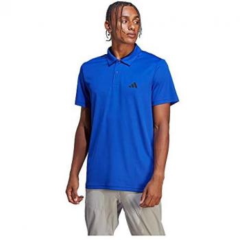 Adidas Men's Training Essentials Base Polo Shirt - Lucid Blue, Size M