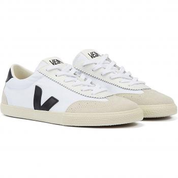 Veja Mens Volley Canvas Trainer White/Black - Size UK 8