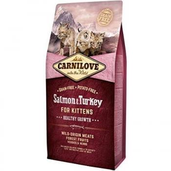 Carnilove Carnilove Salmon & Turkey Kitten Growth Comida Deshidratada Para Gato 6 Kg - Paquete de 3 x 2000 gr - Total: 6000 gr