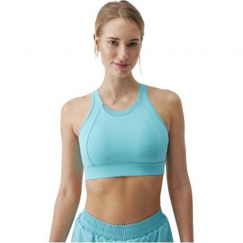 Top de mujer Bikila Born Living Yoga - Deportivo, alto soporte, color azul, talla XS