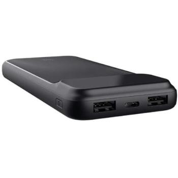 Batería Externa Trust Avala 10.000mAh Carga Rápida 20W USB-C y USB-A Negra