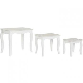 Mesita auxiliar set 3 mdf madera 53 x 35 x 47