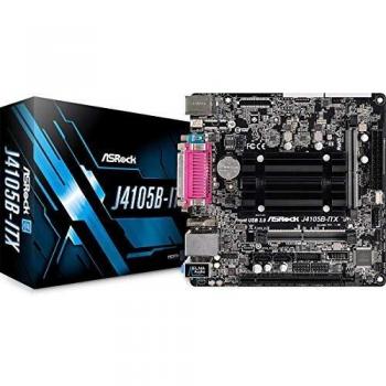 AsrockJ4105B-ITX 90-MXB5L0-A0UAYZ - Placa Base con procesador Intel Quad-Core J4105, Color Negro