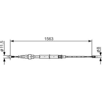 Cable de freno de mano BOSCH 1 987 477 891