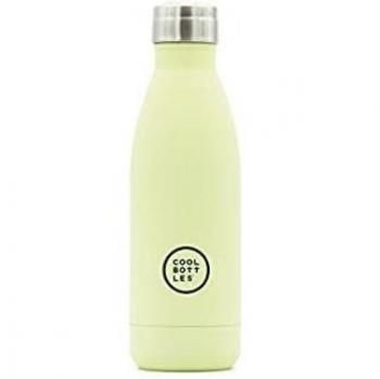 Cool Bottles - Botella de Agua de Acero Inoxidable - 350 ml - Pastel Green - 23,5 x 7 cm - Botella Térmica Hermética - Bebidas Frías 24 Horas y Calientes 12 Horas - Doble Pared - Libre de BPA