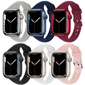 Correa Apple Watch, Correa Compatible con Apple Watch 44 mm 38 mm 42 mm 40 mm, Correa de Repuesto Deportiva de Silicona Suave Ultrafina de Adecuada para Apple Watch SE/iWatch Series 6 5 4 3 2 1
