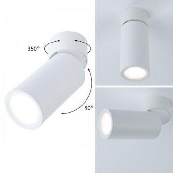 Lámpara de Techo LED Paulmann Turnal Coin 6W 470lm 2700K Dimable Blanca Mate
