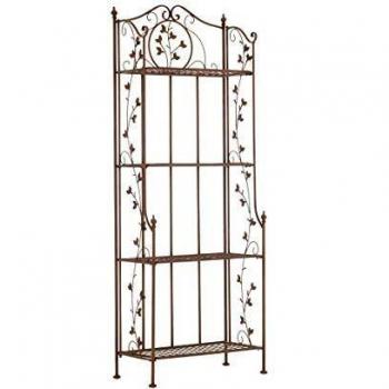CLP Estantería estable de hierro ARONA, 158x60x33 cm, plegable, 4 baldas,