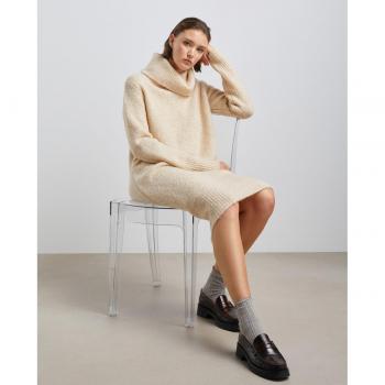Easy Wear - Vestido en tricot con cuello vuelto