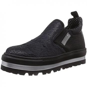 Fornarina SHERA,Plateau Slipper - pantuflas de material sintético mujer, color negro, talla 38