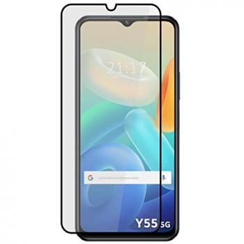 Protector de Pantalla Completo 5D Full Glue Negro para Vivo Y55 5G