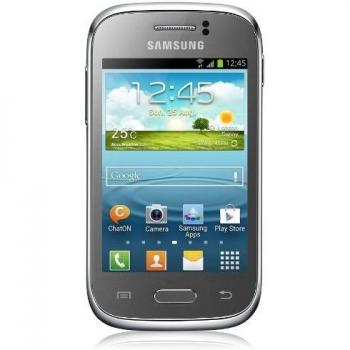 Samsung galaxy young s6310 smartphone libre pantalla de 327 320 x 480 camara 32 mp 4 gb procesador de 1 ghz plateado importado