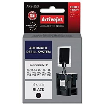 Activejet Expacjahp0150 Kit De Recarga De Tinta Ars-350 para HP 336/337/338/350, Negro