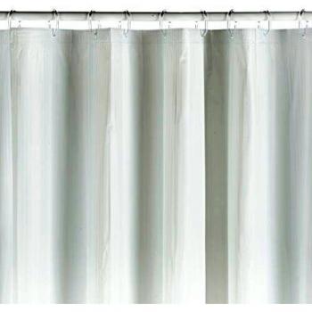 Spirella 180 x 200, Blanco colección Twill, Cortina de Ducha Textil, 100% Polyester, PVC