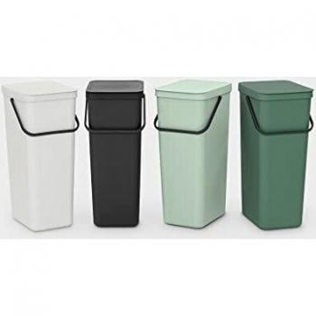 Brabantia Sort and Go Recycling Bin, 40L Light Grey