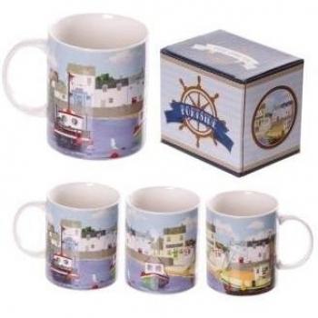 Puckator mug176 Taza diseño Vista sobre el Puerto por Jan Pashley Porcelana