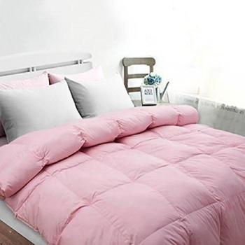 Rose plumas 30% plumón de ganso blanco y 70% plumas de ganso edredón Kid Niño edredón de invierno Comforter Boy & Girl 100% algodón 10tog, color rosa claro, tela, Rosa, 100x120cm
