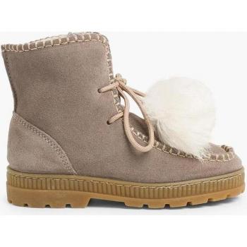 Botas de niña con pompones serraje - Modelo exclusivo Pisamonas