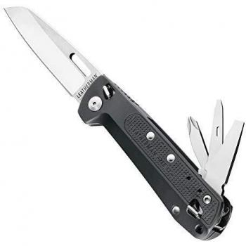 Leatherman Free K2 Multitool | Navaja Multiusos de Alta Gama con Filo Liso, 8 Funciones Incorporadas, Hoja de Acero Inoxidable 420HC de 8.4 cm,