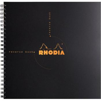 Cuaderno reversible Rhodiactive - Cuadricula (5x5mm) - Negro