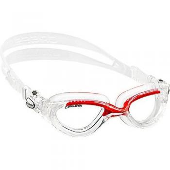 Gafas de Natación Cressi Flash Transparentes con diseño ergonómico, lentes transparentes, ajuste fácil y cómodo, protección UV, resistencia al empañamiento y correas ajustables