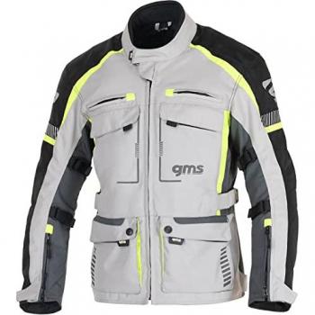 Chaqueta textil de motocicleta GMS Everest 3 en 1 Negro-Gris-Amarillo
