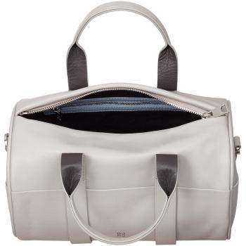 Bolso de mano multiposición de piel Dudu con cremallera, bolso cilíndrico de cuero genuino para mujeres, suave y elegante, incluye correa para el hombro y dos asas
