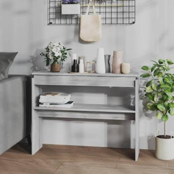Consola Sonoma 102x30x80 cm madera contrachapada gris