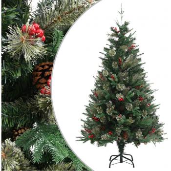 Árbol de Navidad vidaXL con Piñas Verde PVC y PE, Adorno Festivo, Dimensiones disponibles: 120 x 60 cm, 150 x 68 cm, 195 x 80 cm