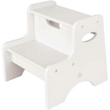 KidKraft Two-Step Stool for Kids - White