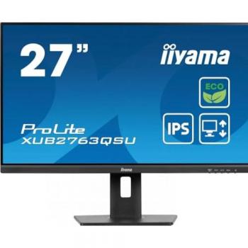 Monitor iiyama ProLite XUB2763QSU-B1 27 QHD IPS 100Hz 2ms Altura Ajustable Eyesafe 2560x1440 Con Altavoces