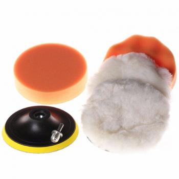 SHINA 6PCS 125mm 5 Esponja pulido encerado pulidoras Pad Set Kit para el coche Pulidora M14 Rosca