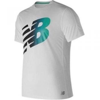 New Balance MT81274 TDP Camiseta, Hombre, Blanco, M