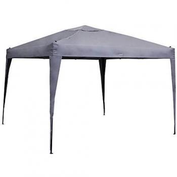 Cenador Plegable Easy Up 3x3m de Aluminio Tratado Epoxi Color Gris Pizarra