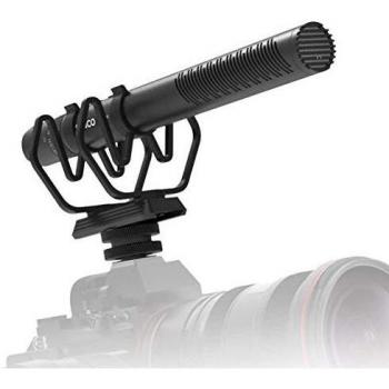 SYNCO Mic-D30 Shotgun-Microphone-Direccional- Condensador-Microfono Supercardioide Mic con Control Gain, Compatible para DSLR Cámara Reflex, Videocámara y Móvil