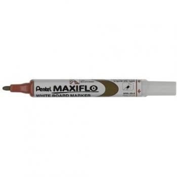 Pentel Maxiflo Green Label marcador para pizarra blanca con punta cónica, color marrón