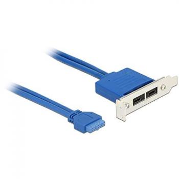 Adaptador DeLOCK 84929 USB 3.1 a 2 x USB Type-C Gen 2 Azul