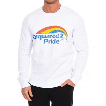 Sudadera de Hombre Dsquared2 de Manga Larga con Cuello Redondo S71GU0368-S25030 - Color Blanco - Talla Mediana